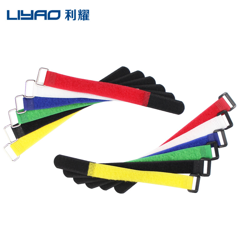 供应尼龙带扣扎带 魔术贴捆绑带 带扣魔术贴理线带电线绑带