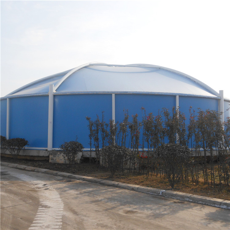 厂家定制大型沼气池除臭覆盖膜结构 污水池加盖膜结构 张拉膜顶棚