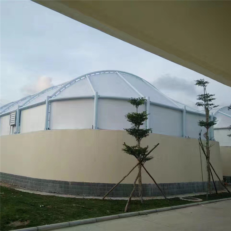 厂家专业设计安装大型污水池加盖膜结构 废水处理池 膜结构雨棚