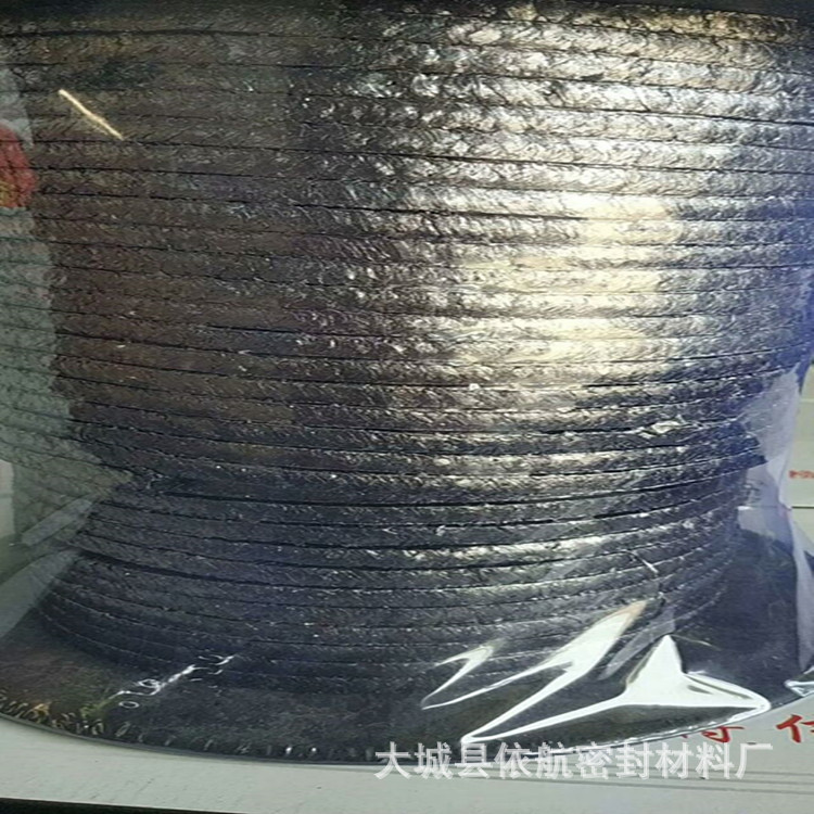厂家直销柔性石墨盘根_高温高压石墨盘根_石墨垫片
