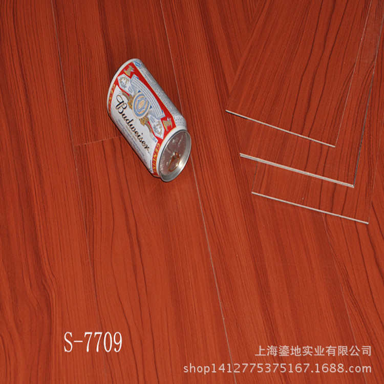 批发片材家装非自粘塑胶PVC片材地板 加厚耐磨塑胶木纹PVC地板