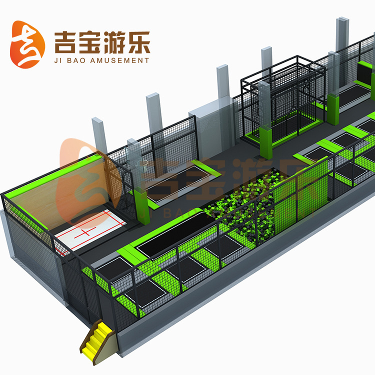 蹦床游乐园室外成人跳床大型室内蹦床公园儿童粘粘乐设备健身成人蹦床厂家