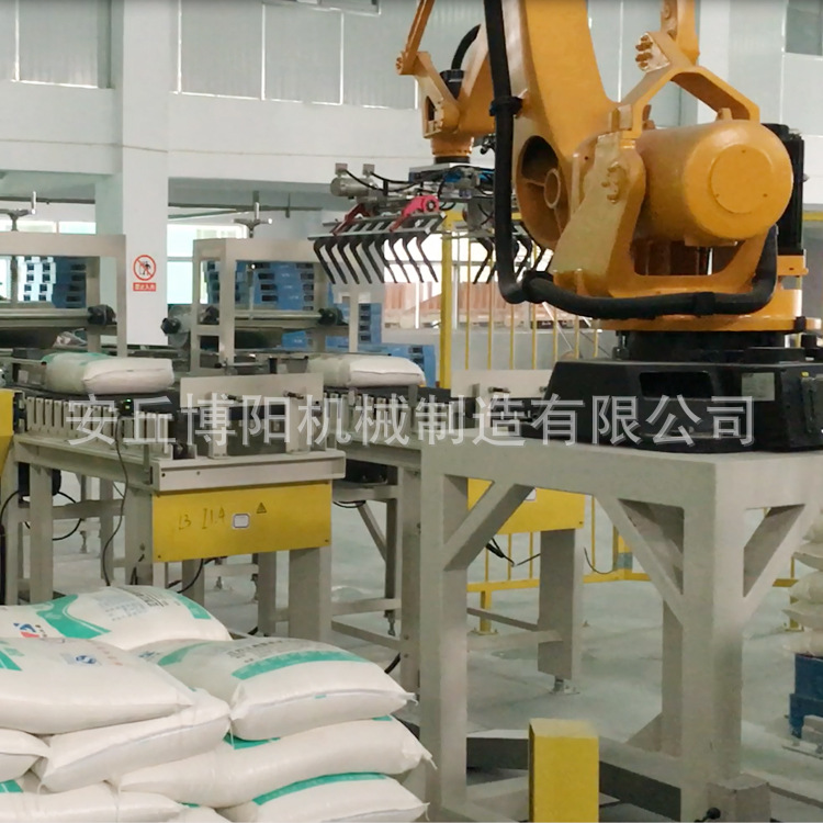 饲料全自动码垛机 氧化钙粉自动码垛机 袋料包装码垛线厂家