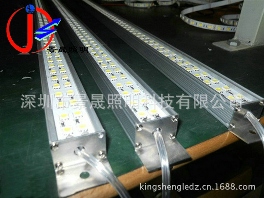 双排LED硬灯条 DC24V120/m5050双排防水硬灯条 户外LED防水灯条
