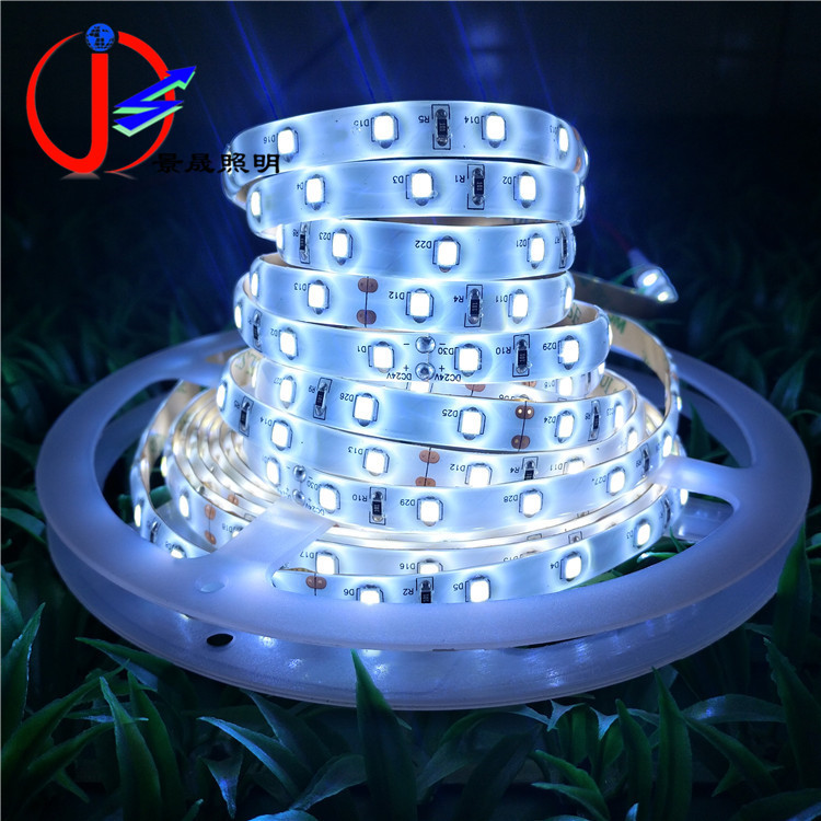 LED灯带2835高亮24V60珠防水LED灯条IP65滴胶防水LED灯带冷白