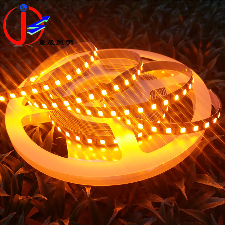 LED灯带2835贴片高亮12V120珠单排客厅走廊吊顶凹槽装饰黄色灯带