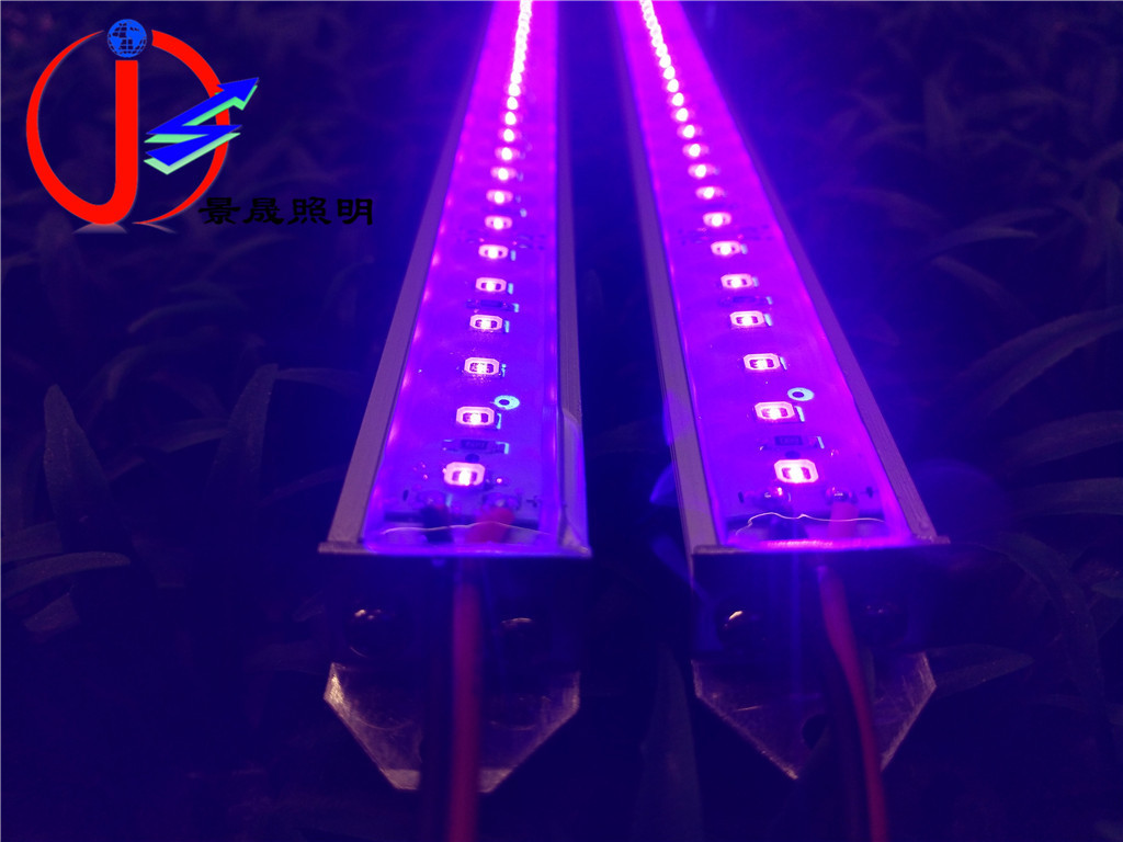 LED防水硬灯条 机器设备装饰24V 120灯2835鋁槽防水硬灯条紫光
