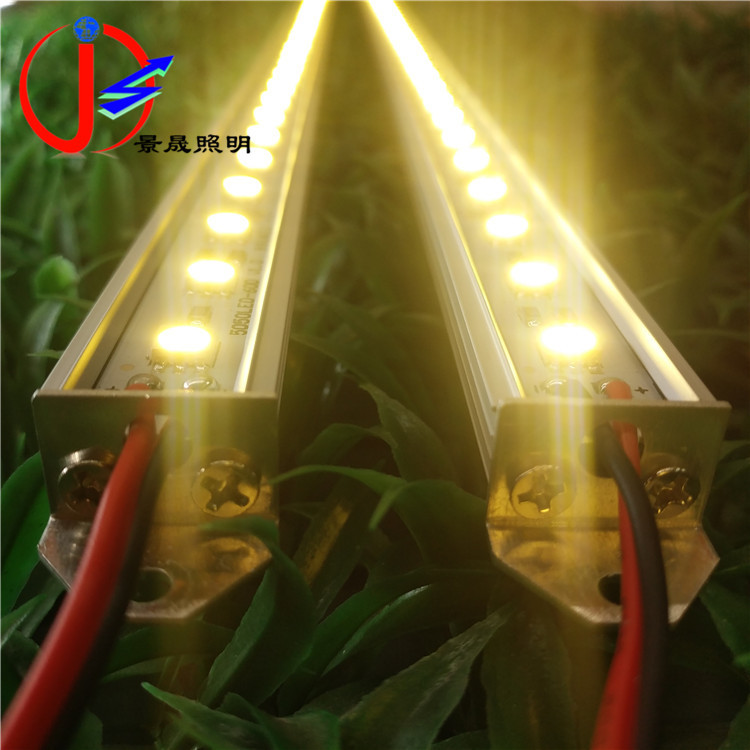 LED柜台硬灯条12V广告灯箱照明灯条 5050贴片灯带60珠U型鋁槽白光