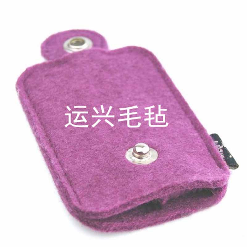 毛毡钥匙包 2017新款简约环保男女通用实用多功能毛毡包 厂家供应