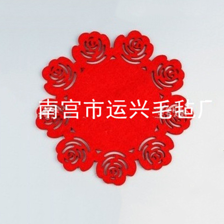 各种颜色毛毡杯垫 生活用品 时尚创意隔热垫 家居毛毡垫 厂家订制