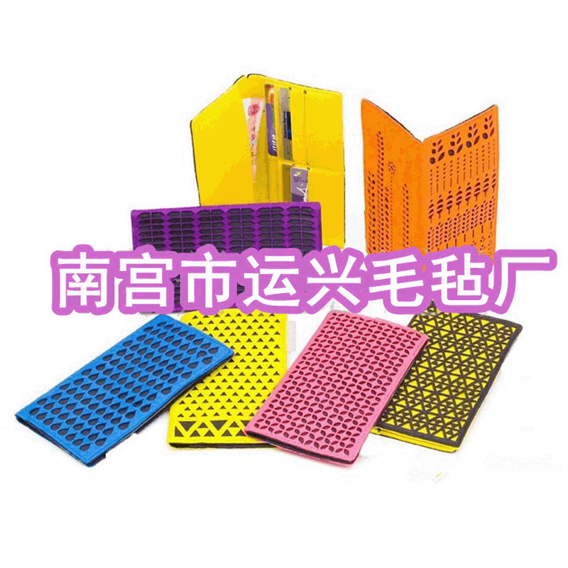卡包 2019新款春季女士时尚钱包长款毛毡 时尚可爱镂空钱包长款