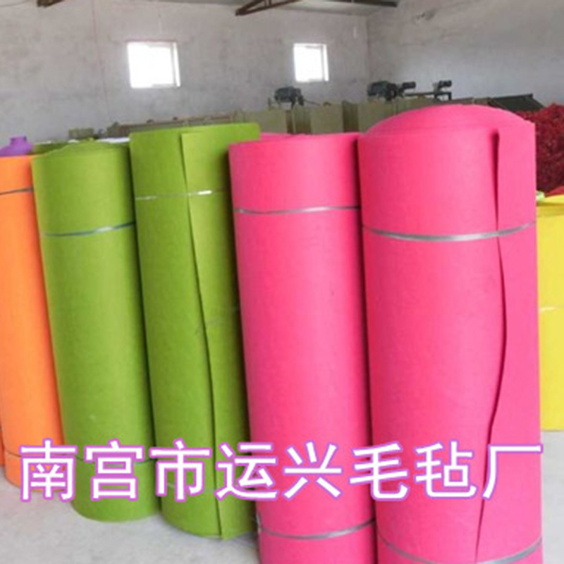 厂家批发 化纤毡板擦毛毡 柔软针刺化纤毛毡 手工门幅 用途广泛