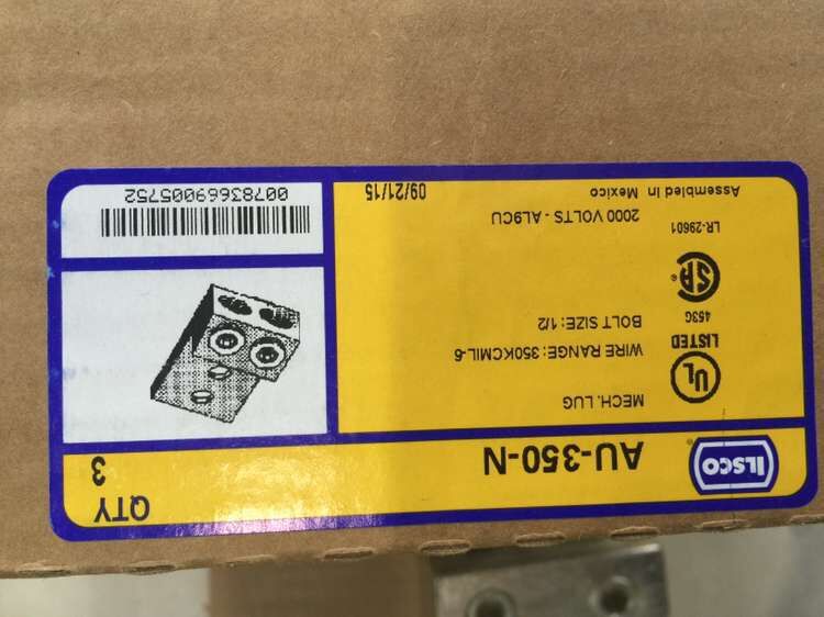 低价供应ILSCO端子AU350-N，大量现货