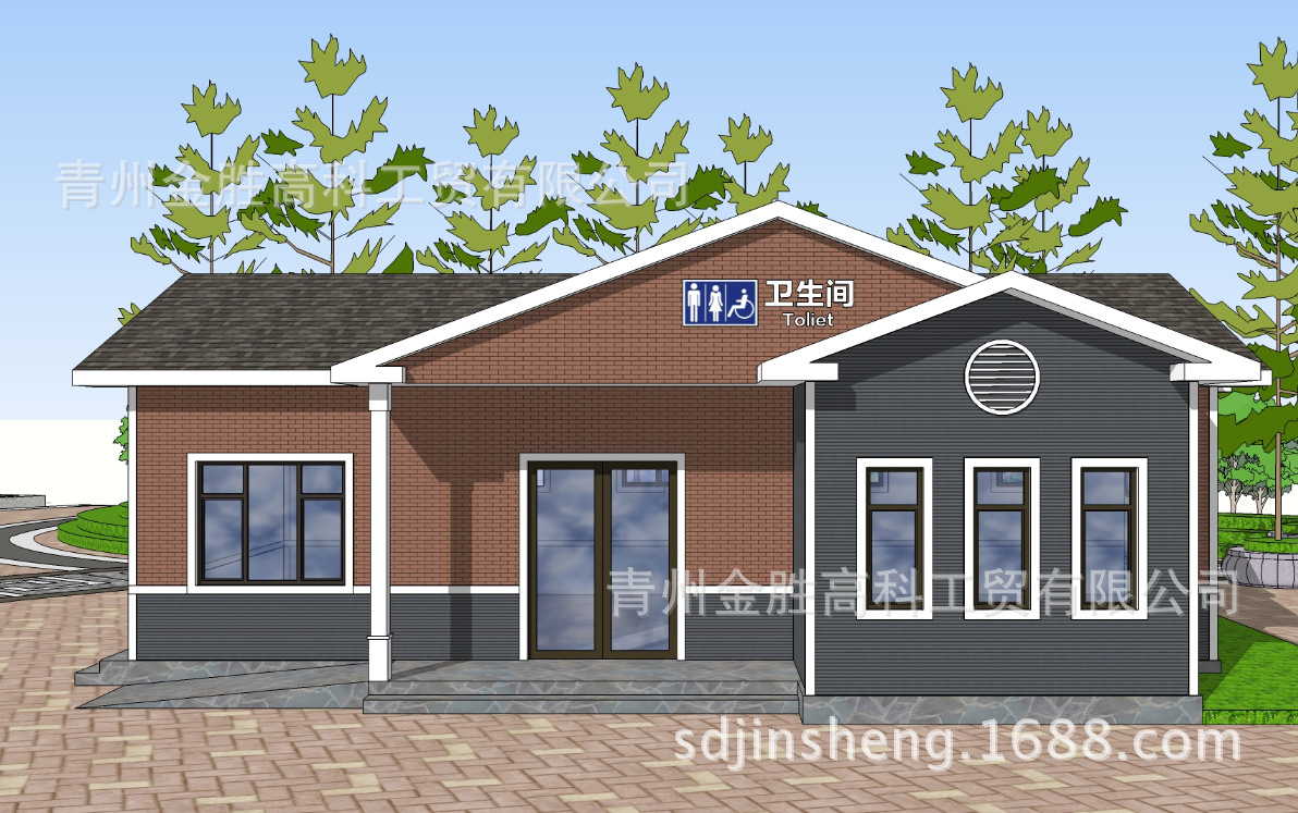 （公厕模板）山东装配式房屋厂家设计施工装配式公厕 全国可供