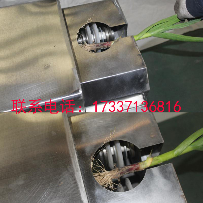 福煦机械双工位刀头大蒜切根切苗机_双工位刀头大蒜切苗切根机