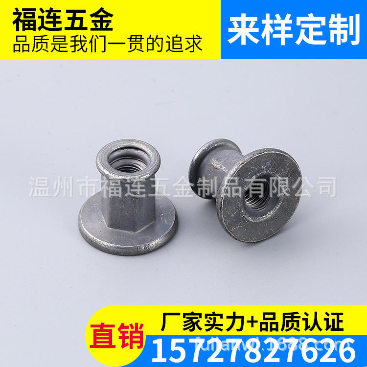 现货供应福连汽车嵌式不锈钢铆螺母 小型平头螺母 铆螺母厂家直销