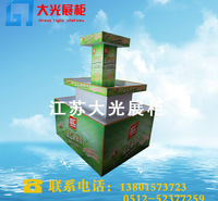 厂家批发大理石水果促销台 木柜定做广告宣传展示台试吃台陈列柜