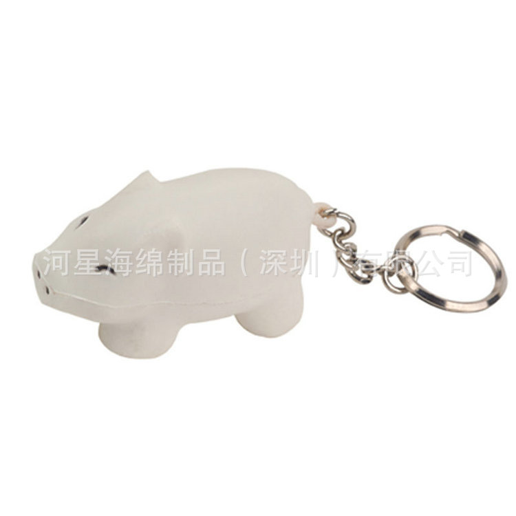 厂家供应  彩印pu玩具  可爱卡通pu玩具  PU猪匙扣