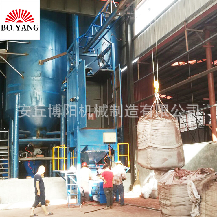PE颗粒吨袋拆袋机  自动吨包拆包卸料装置 山东吨袋破袋机供应商