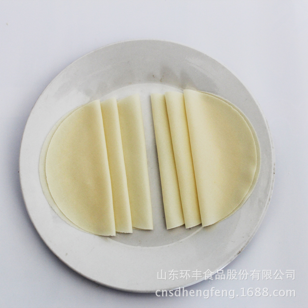 厂家直销环丰春卷皮 方便食品 薄饼皮 圆春卷皮