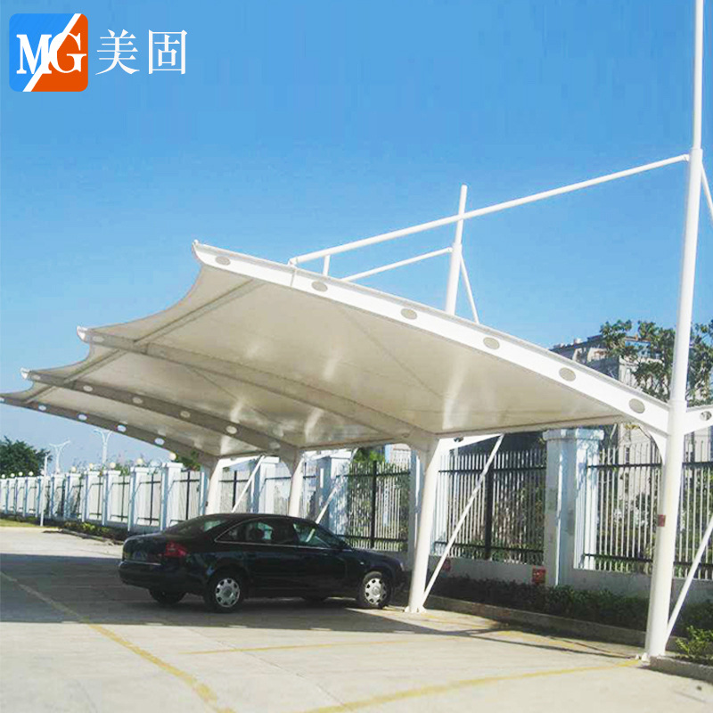 定制遮阳挡雨膜结构汽车车棚 小区户外公共停车场车棚