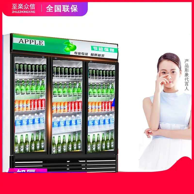 批发三门立式啤酒柜 水果保鲜陈列展示柜 定制饮料柜冷柜厨房设备
