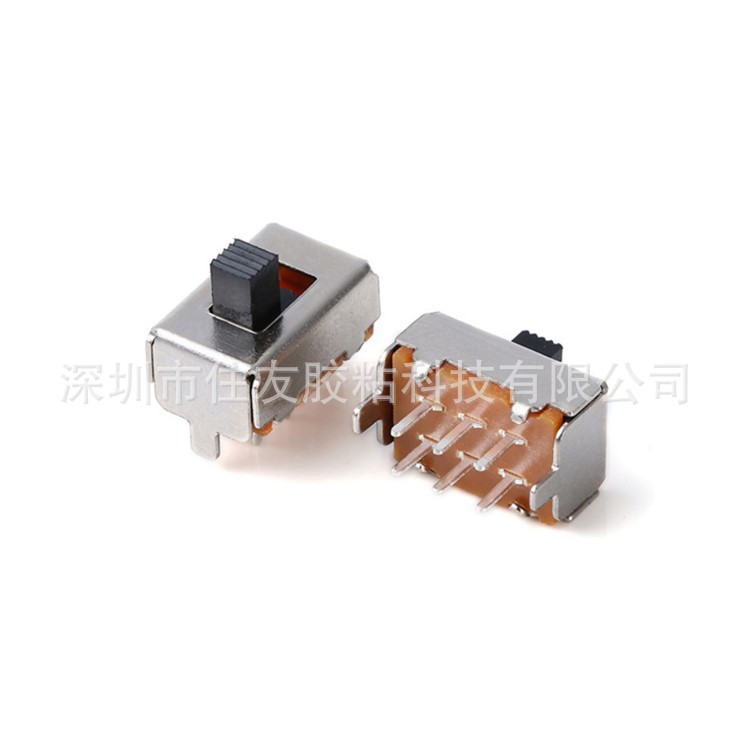两档滑动开关 SS-22F04拨动6脚 环保耐高温