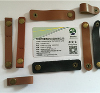 厂家批发 耳机绕线器 数据线真皮扎带 牛皮质 集线收纳器 绑线带