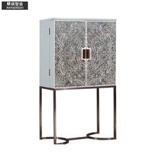 东南亚风格立式边柜欧式复古餐边柜卧室床边柜置物柜全屋定制