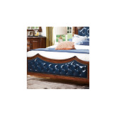 美式实木床 1.8米储物主卧床简约双人床高端轻奢家具欧式真皮大床