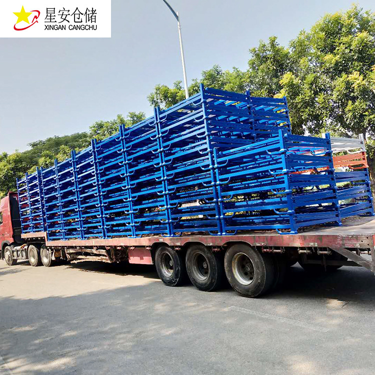 纺织业库房堆垛式织库架 多层可拆装组合货架折叠式织库架布匹笼