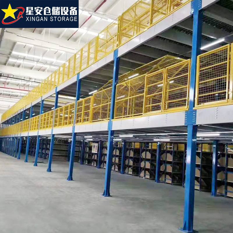 仓库阁楼平台货架厂家定做重型仓储货架阁楼式钢平台多层组合货架