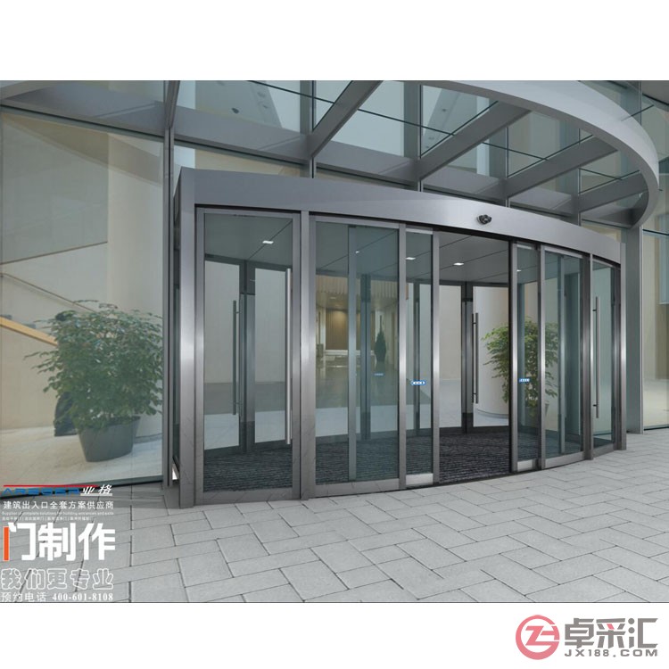 弧形自动门 圆弧感应门 亚格定制各类自动门
