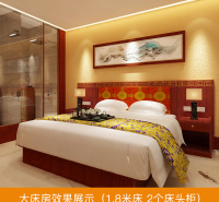 新中式酒店家具标间全套宾馆床租房用床简约宾馆家具定制酒店床