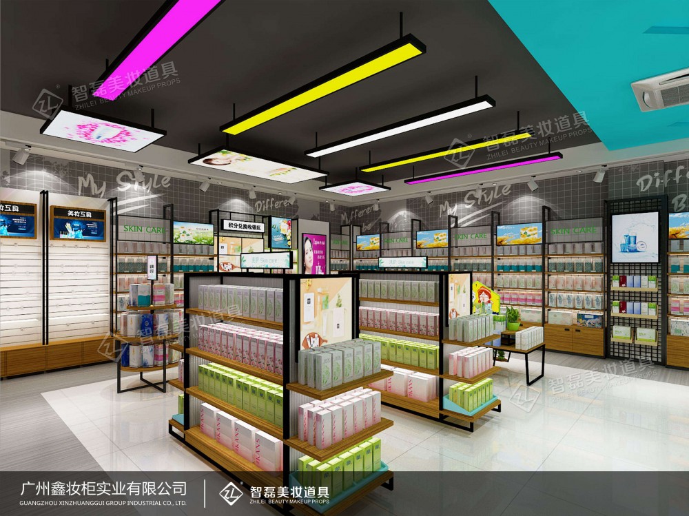 安徽合肥美妆道具_美妆陈列柜_专卖店展柜展架厂家