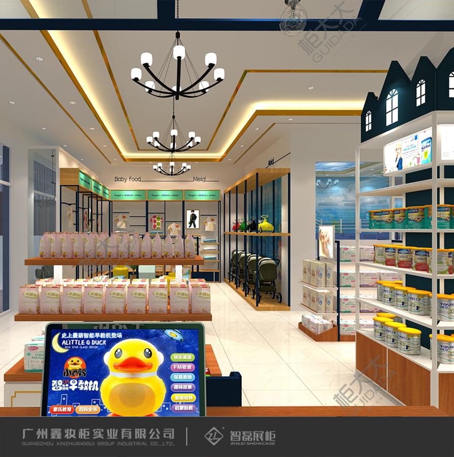 婴童展柜_童装展柜_母婴展柜厂家