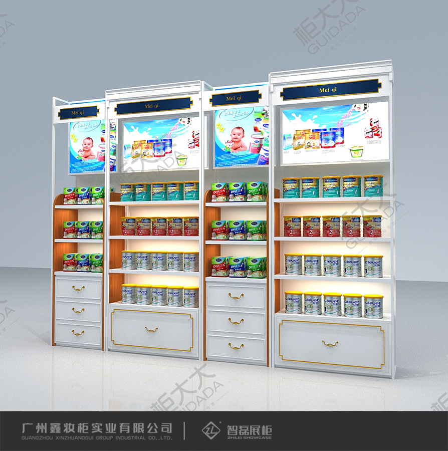 专业定制高端童装展柜_婴童展柜_母婴货架