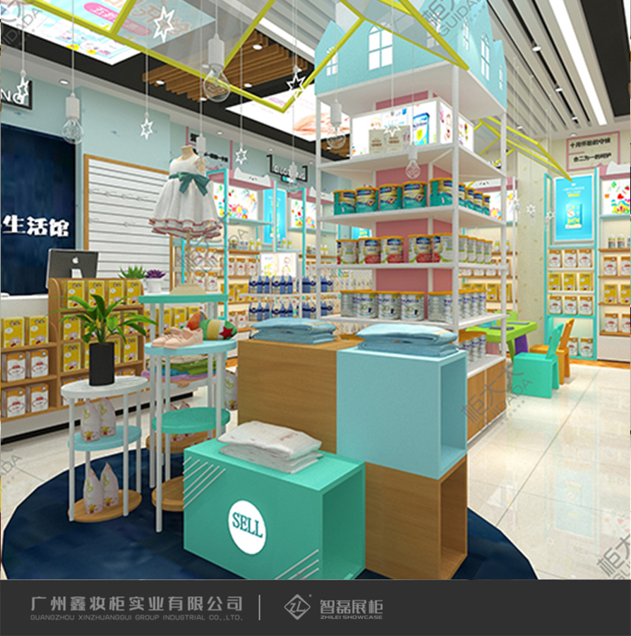定制童装展柜_婴童展柜_展柜价格直销厂家