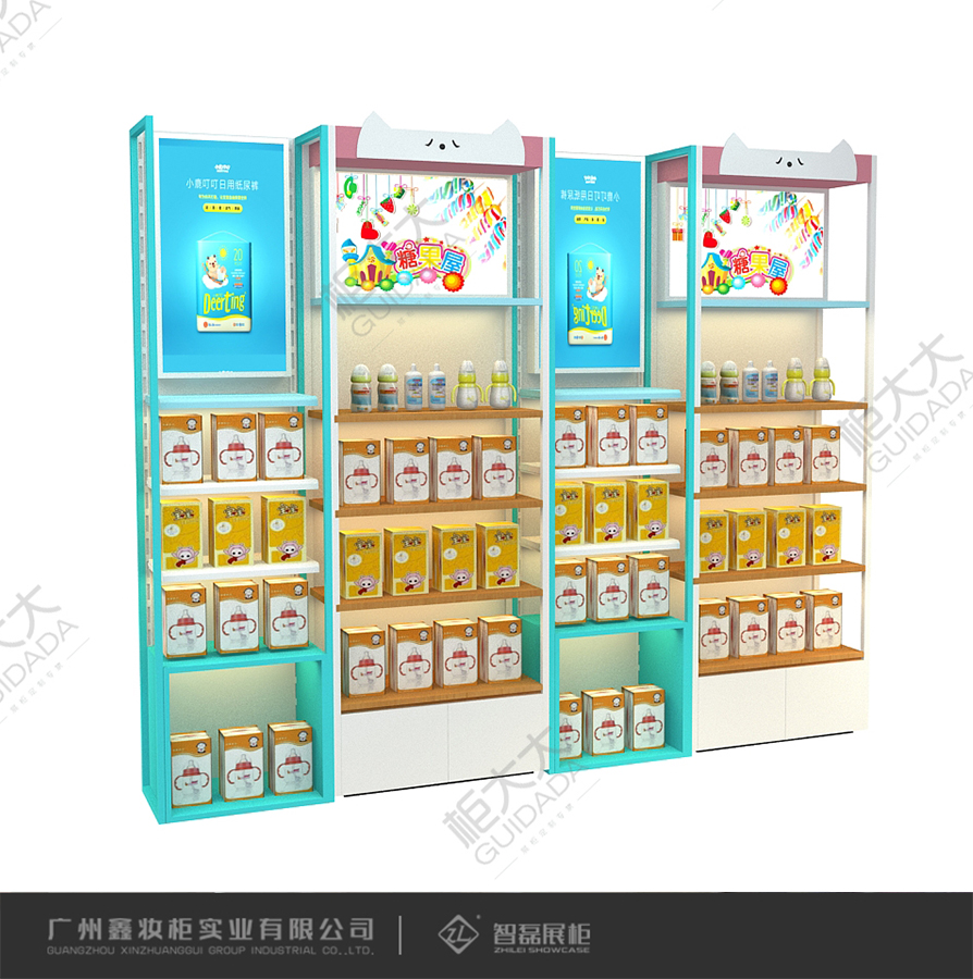 童装婴童展示柜定做_母婴店柜台货架_展柜定制