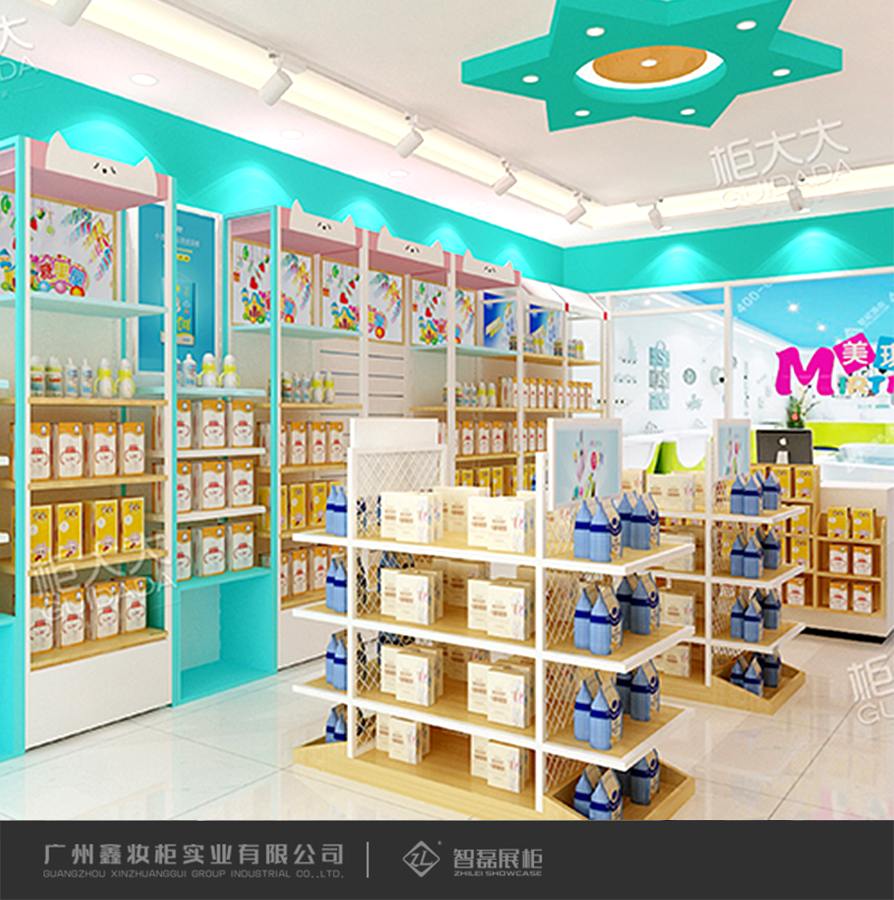 婴童童装母婴专卖店_商场展示柜设计