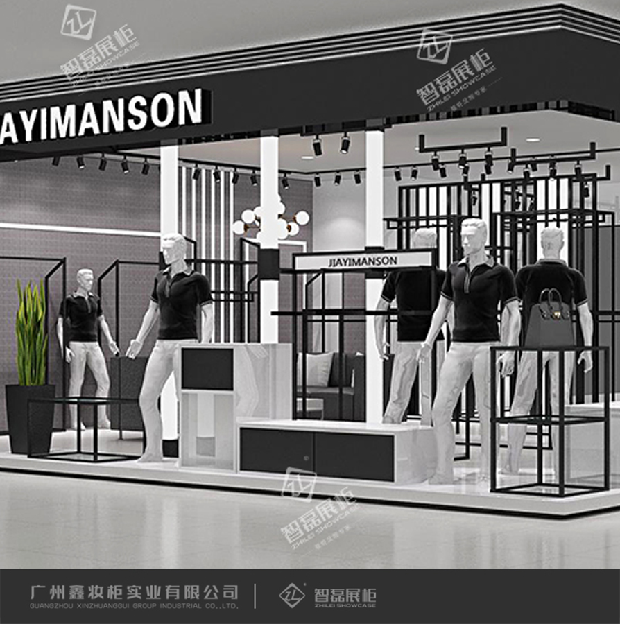 男装展示柜_服装店展示柜定做_柜台陈列展台厂家直销