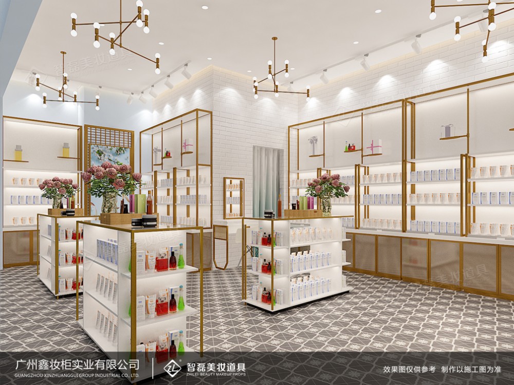 化妆品柜台_化妆品展示柜_中高端商业柜台定制订制