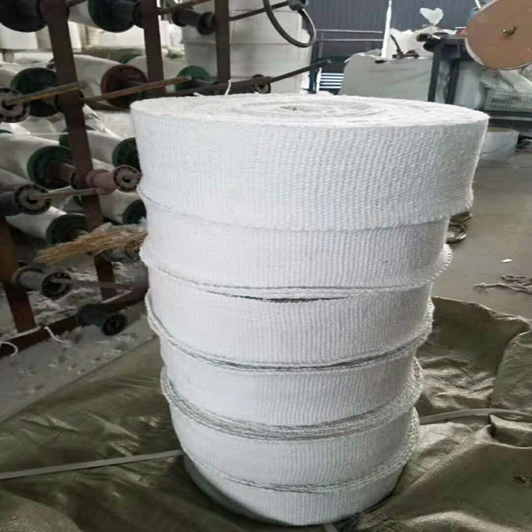 耐高温夹钢丝陶瓷纤维带_耐磨隔热缠绕带_陶瓷带