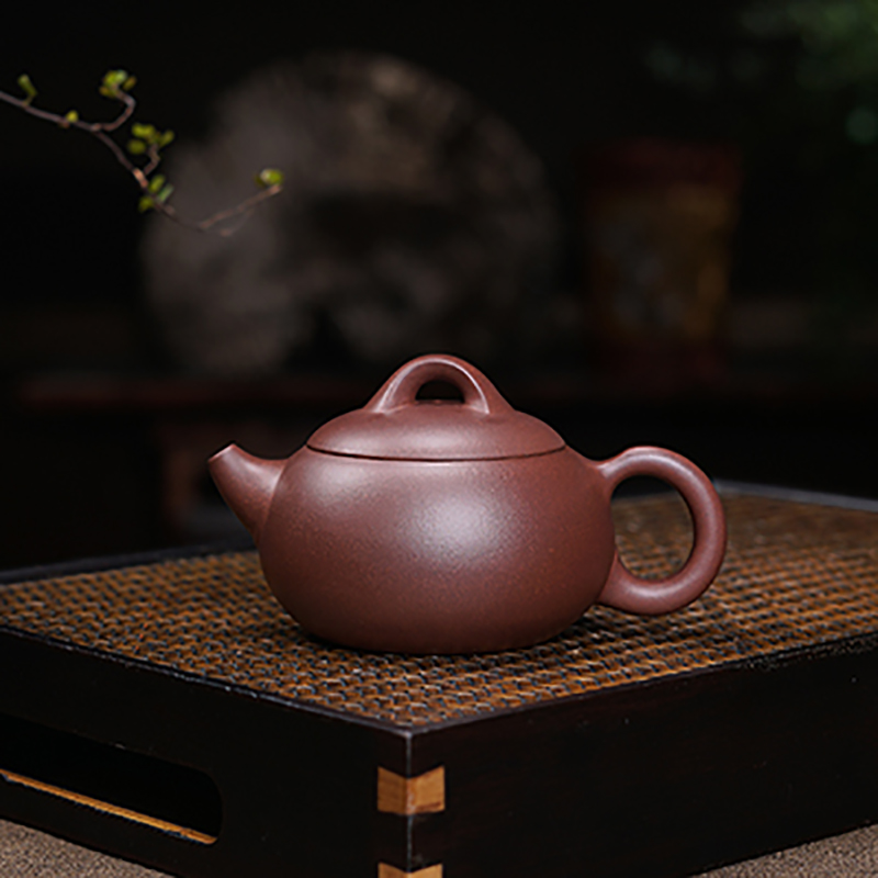 宜兴紫泥半手工工艺品民间艺人 圆明壶 紫砂壶BA80G3