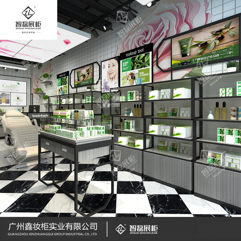 美妆展柜定制_化妆品展示柜_优质厂家