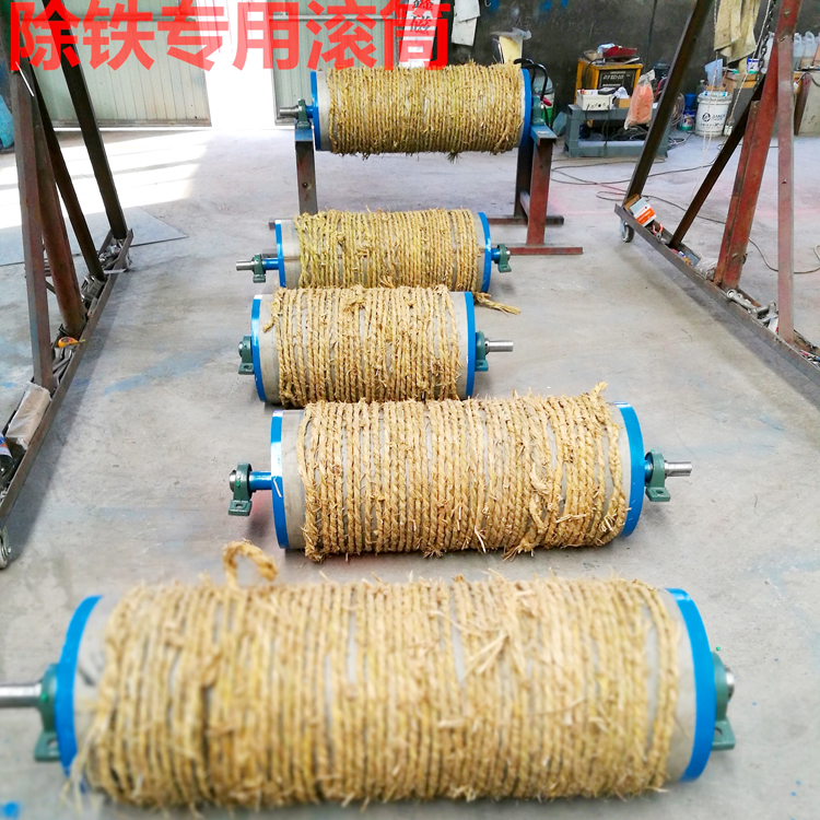 输送带上用的山东强磁磁滚筒_山东磁滑轮_磁选设备