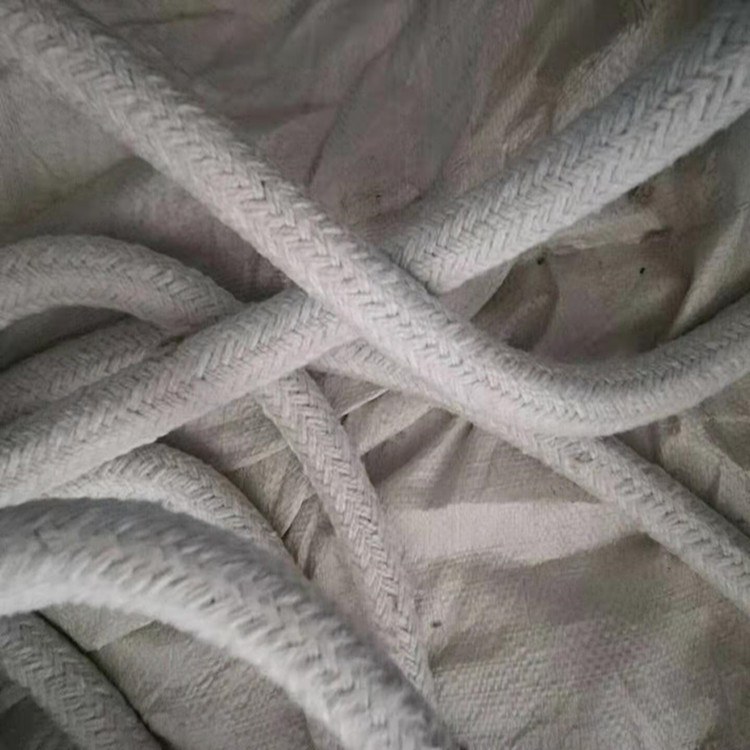 耐高温陶瓷绳_钢丝加强陶瓷纤维圆编绳