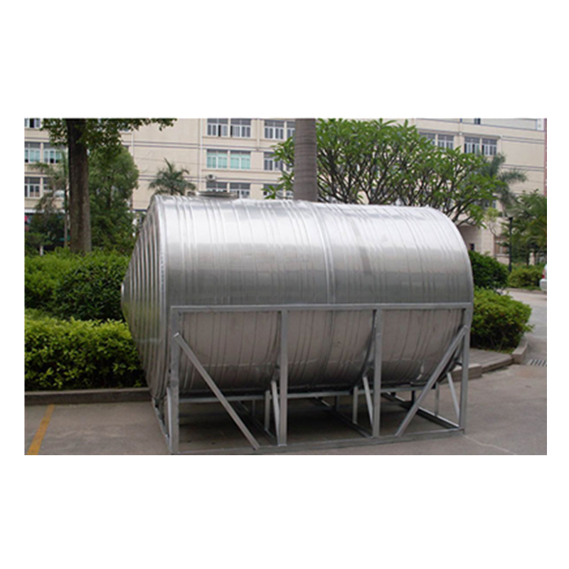 圆形不锈钢水箱 卧式圆形水箱价格  楼顶消防水箱
