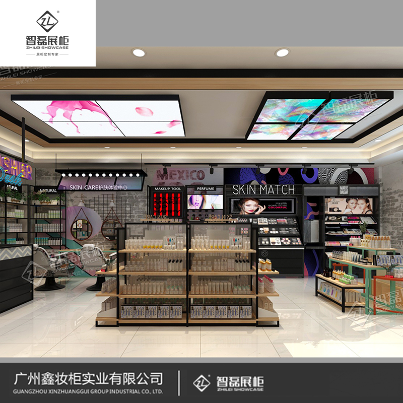 高端定制展柜_化妆品展柜_美妆展柜_展柜厂家