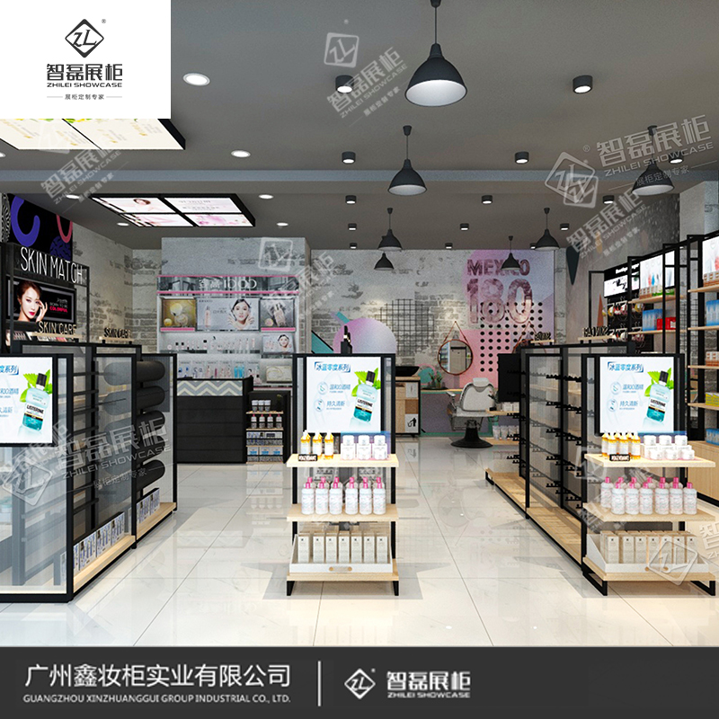专业定制美妆展柜_化妆品展示柜_安徽优质展柜厂家